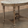 19th Century Italian Neoclassical Louis XVI Marble Top Giltwood Oval Center Table