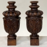 Pair Antique Carved Oak Pediments