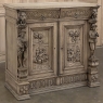 19th Century French Hand-Carved Buffet in Stripped Oak from Brittany