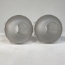 Pair 19th Century Etched Glass Lamp Globes