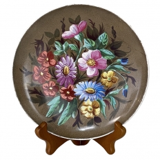 19th Century Hand-Painted French Plate by Louis Martin Lebeuf & Co.