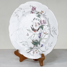 19th Century Hand-Painted French Plate signed by Marie Branne