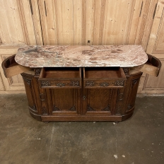 19th Century French Louis XIV Marble Top Buffet
