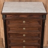 19th Century French Louis XVI Neoclassical Rosewood Marble Top Semainier ~ Tall Chest