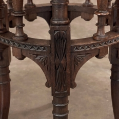 19th Century Dutch Renaissance Carved Lamp Table ~ End Table