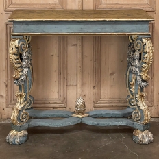 Early 19th Century Italian Baroque Faux-Sienna Marble Console