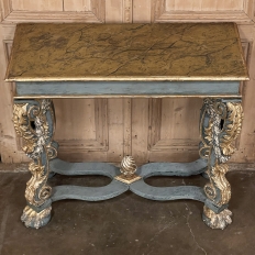 Early 19th Century Italian Baroque Faux-Sienna Marble Console