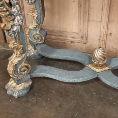 Early 19th Century Italian Baroque Faux-Sienna Marble Console