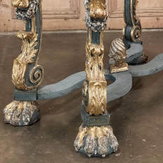 Early 19th Century Italian Baroque Faux-Sienna Marble Console