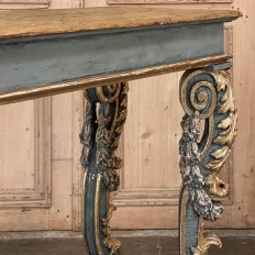Early 19th Century Italian Baroque Faux-Sienna Marble Console