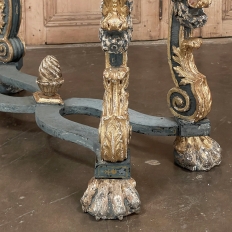 Early 19th Century Italian Baroque Faux-Sienna Marble Console