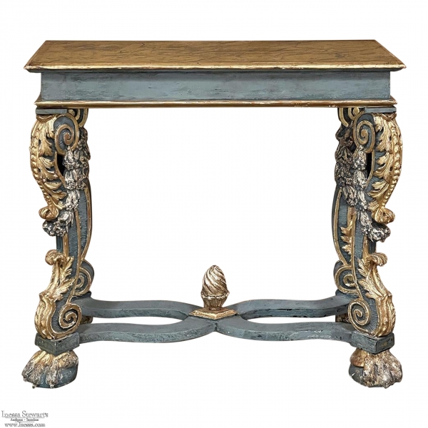 Early 19th Century Italian Baroque Faux-Painted Console