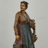 19th Century French Terracotta Hand-Sculpted & Painted Statue ~ Figurine