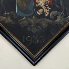 Antique Framed Coat of Arms Plaque
