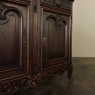 Antique French Louis XV Walnut Serpentine Marble Top Buffet