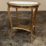 19th Century French Louis XVI Oval Marble Top End Table