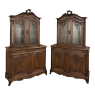 PAIR 19th Century Liegoise Louis XIV Bookcases ~ China Buffets
