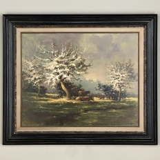 Framed Oil Painting on Canvas by E. Van Orden 'Spring Time Pastoral'
