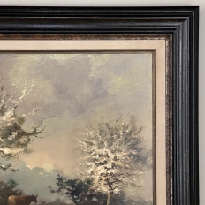 Spring Time Pastora Framed Oil Painting on Canvas by E. Van Orden