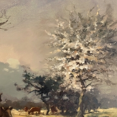 Framed Oil Painting on Canvas by E. Van Orden 'Spring Time Pastoral'