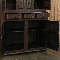 19th Century Rustic Renaissance Two-Tiered Cabinet