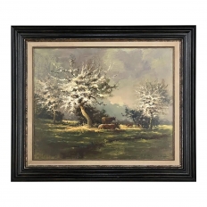 Vintage Framed Oil Painting on Canvas by E. Van Orden