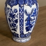 Pair 19th Century Delft Hand-Painted Blue & White Vases
