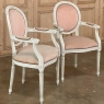 Pair Antique French Louis XVI Painted Armchairs