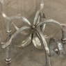 Mid-Century French Painted Wrought Iron and Glass Round Coffee Table