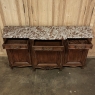 Antique French Louis XV Step-Front Marble Top Serpentine Buffet
