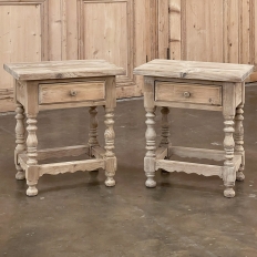 Pair Vintage Rustic Country French Pine Nightstands ~ End Tables