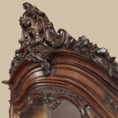 Grand 19th Century French Louis XV Walnut Triple Armoire