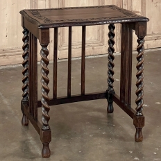 Antique Spool Leg Nesting Table Set