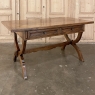 Antique Rustic Dutch Inlaid Writing Table