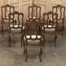 Set of 6 French Louis XV Dining Chairs with Mohair