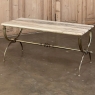 Mid-Century Brass Coffee Table with Marble Top