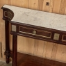 Antique French Directoire Style Mahogany Carrara Marble Top Console ~ Sofa Table