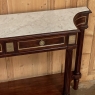 Antique French Directoire Style Mahogany Carrara Marble Top Console ~ Sofa Table