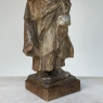 19th Century French Hand Carved and Painted Wood Statue