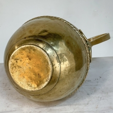 19th Century Hand-Hammered Brass Double-Handled Pot