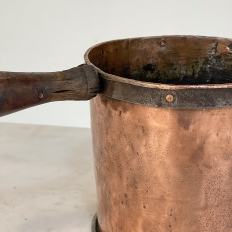 18th Century Copper & Brass Saucepot with Handle
