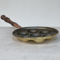 19th Century Copper, Brass & Wood Egg Poacher