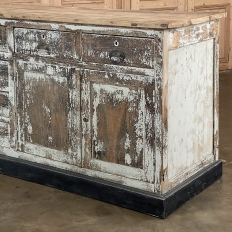 Antique Grand Store Counter with Distressed Painted Finish