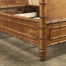 19th Century French Faux Bamboo Bed