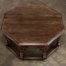 Antique Rustic Henri II Octagonal Oak Coffee Table