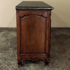 18th Century County French Walnut Buffet with Black Marble Top