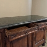 18th Century County French Walnut Buffet with Black Marble Top