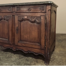 18th Century County French Walnut Buffet with Black Marble Top