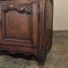 19th Century County French Walnut Buffet with Black Marble Top