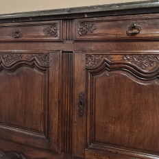 18th Century County French Walnut Buffet with Black Marble Top